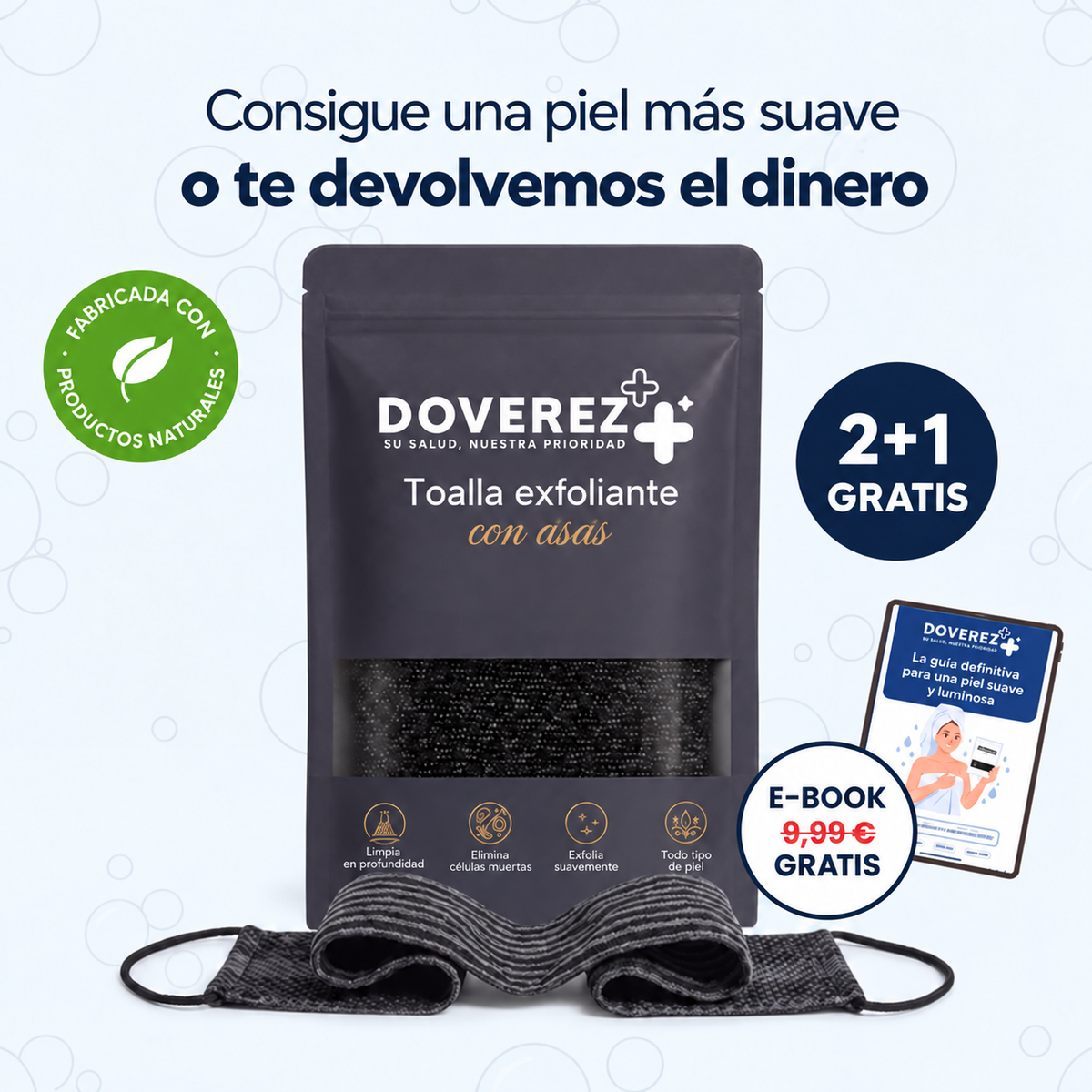 Toalla de ducha exfoliante Doverez