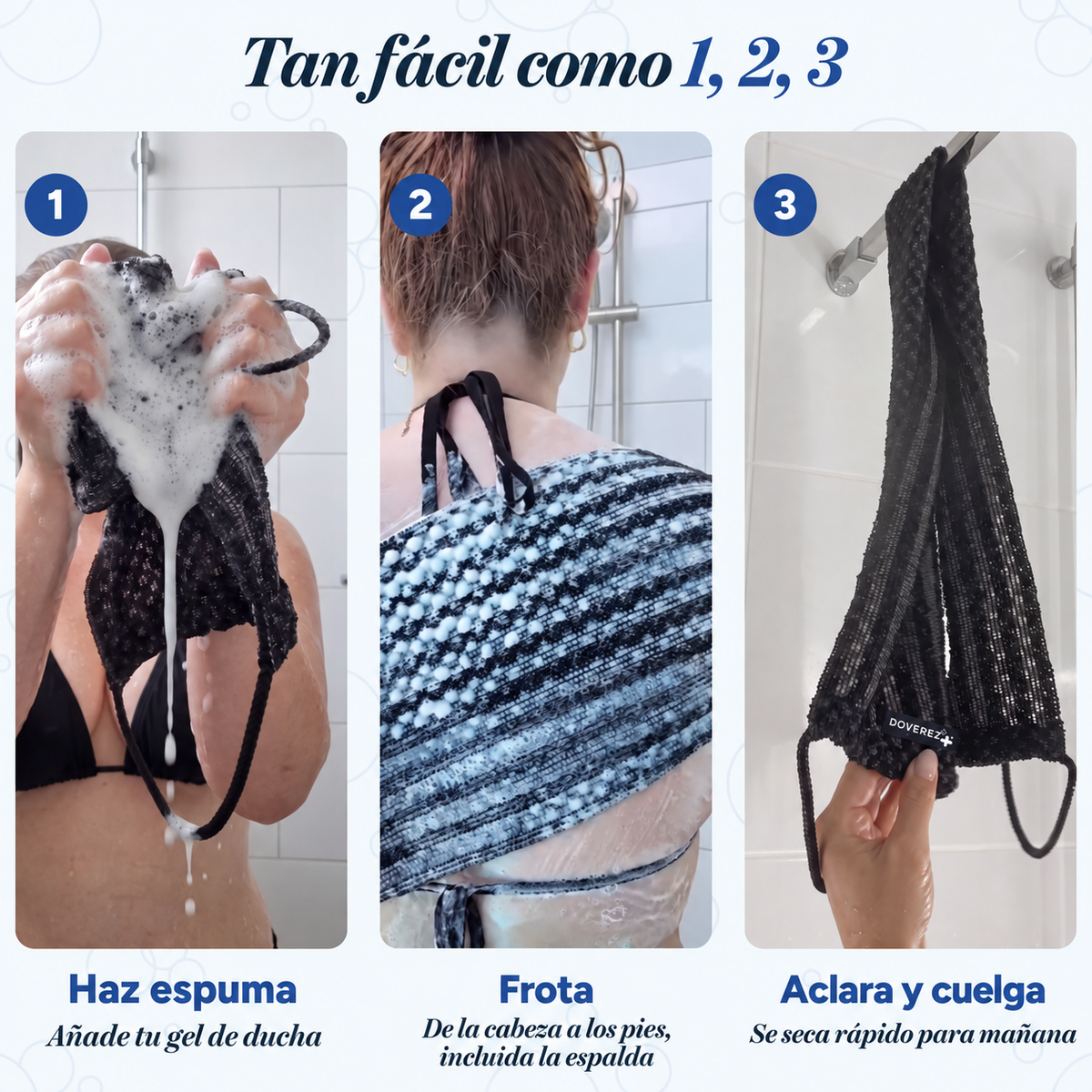 Toalla de ducha exfoliante Doverez