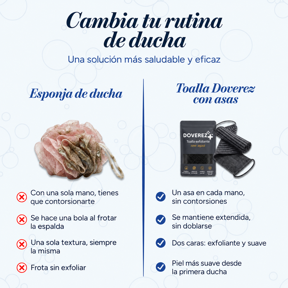 Toalla de ducha exfoliante Doverez