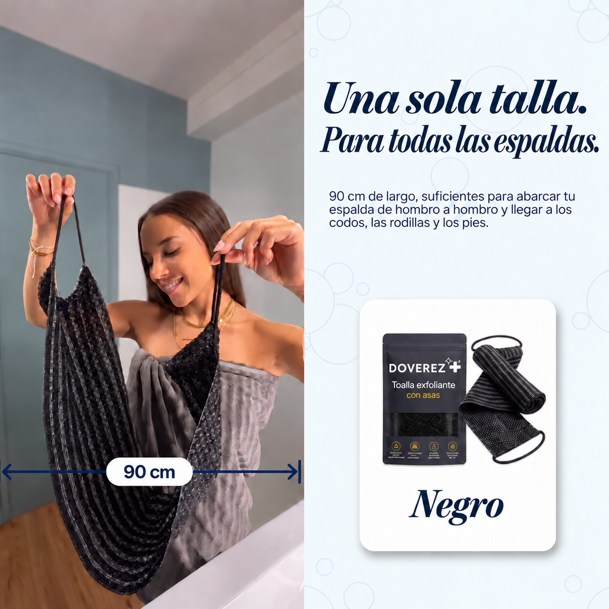 Toalla de ducha exfoliante Doverez