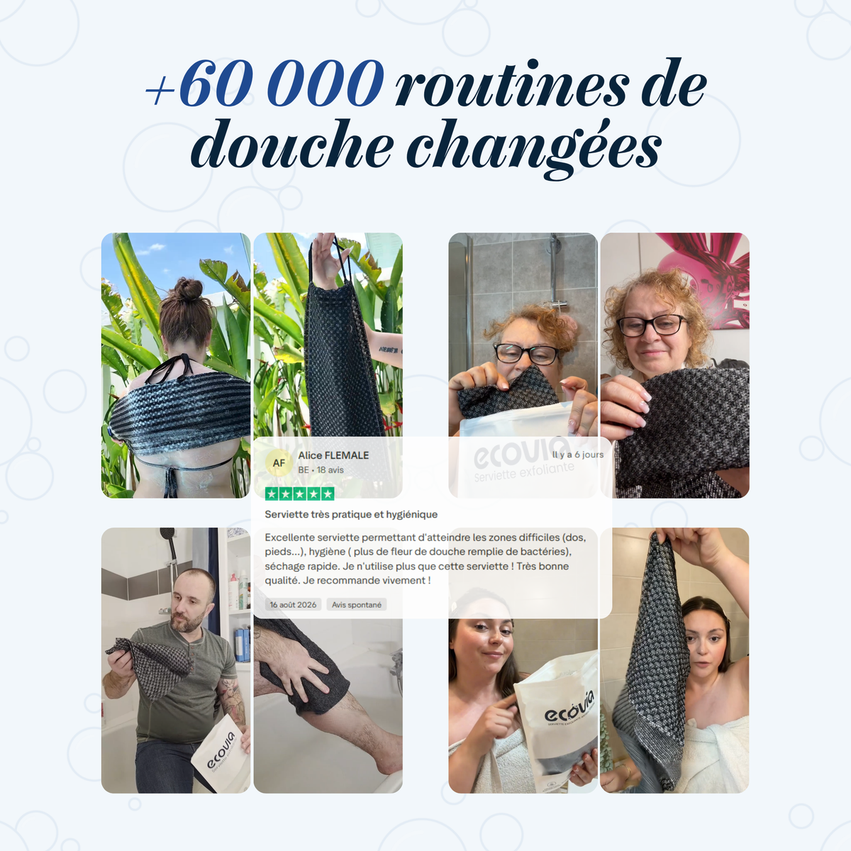 Toalla de ducha exfoliante Doverez